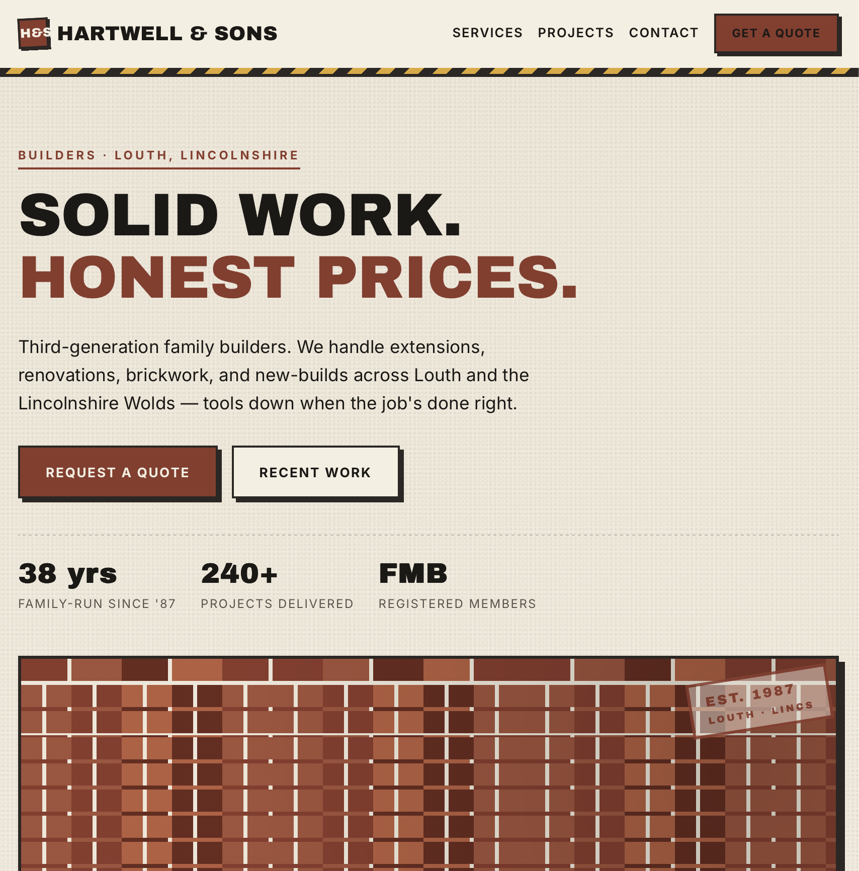 Hartwell & Sons builders website example